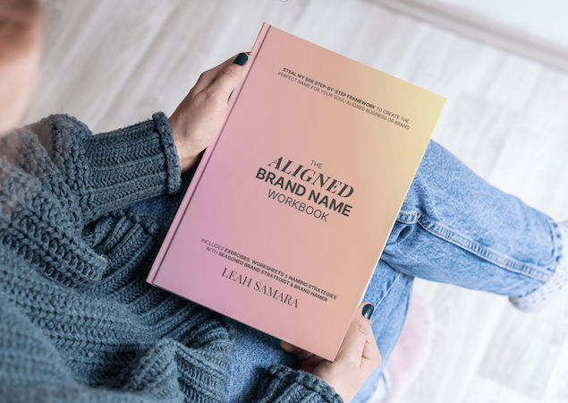 The Aligned Brand Name Workbook by Brand Strategist & Brand Namer Leah Samara